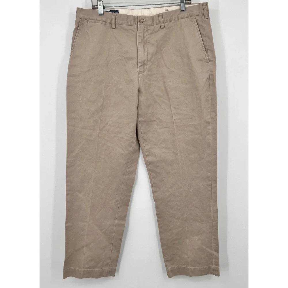 Polo Ralph Lauren Preston Pant Mens 38/32‎ Tan Khaki Cotton Chino Trousers
